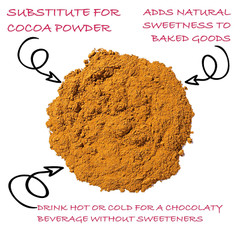 Organic Carob Powder, Medium Roast – 1 Lb – Caffeine Free Cocoa Alternative – Lo