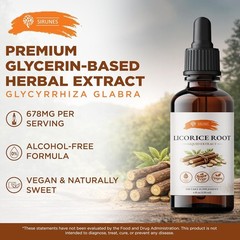 SIRUNES Licorice Root Extract Liquid Drops – Alcohol Free Licorice Tincture w…