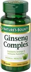 Ginseng by Nature’s Bounty, Complex 75 Count (Pack of 1), Green