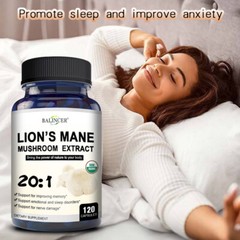 Lion’s Mane Capsules | Vegetarian | Non-GMO | Improves Sleep Quality