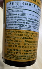 Herb Pharm Soothing Throat Health Immune Support Organic Gluten-Free 1 fl oz