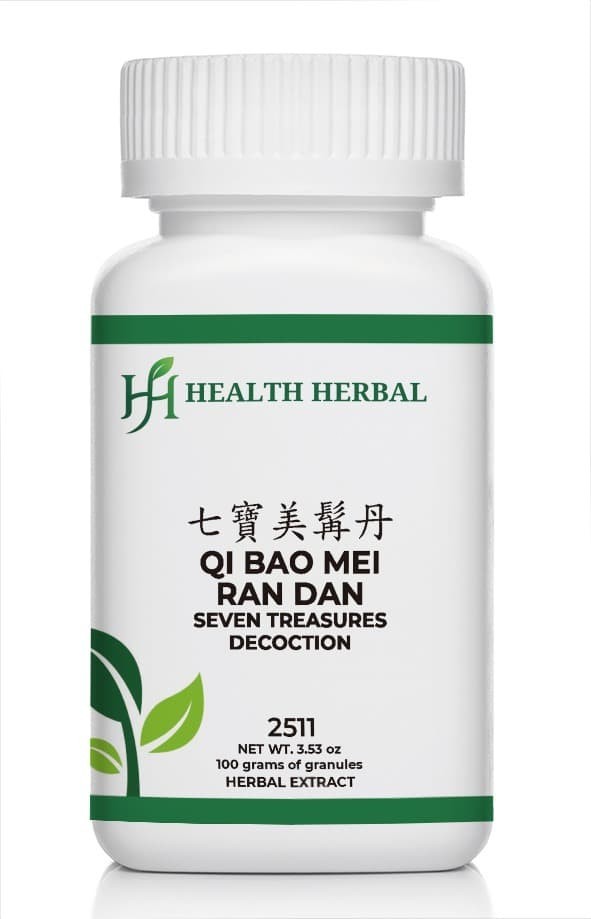 Health Herbal-Qi Bao Mei Ran Dan/Seven Treasures Decoction 100 Grams/Bottle