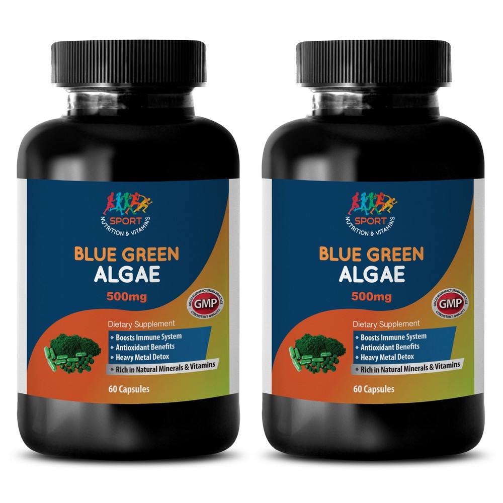 anemia support – Organic BLUE GREEN ALGAE 500mg – klamath blue green algae 2 Bot