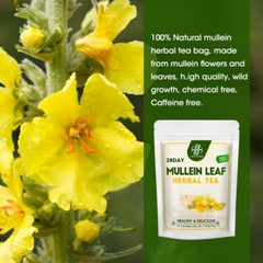 Mullein Leaf Tea Bags Herbal Lung Cleansing Breathing Health support 28 Tea Bags