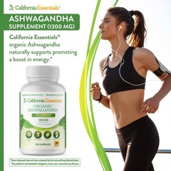 ASHWAGANDHA-1300MG PER SERVING-ENERGY-STRENGTH-LONGEVITY-NEW-SEALED-FREE SHIP