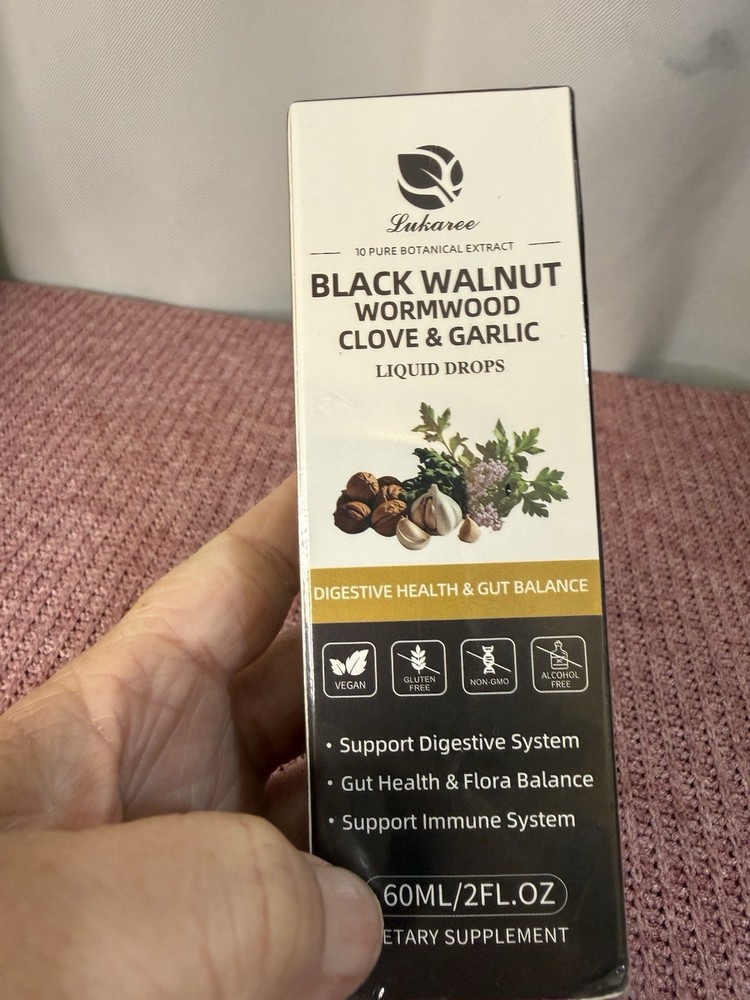Black Walnut WORMWOOD CLOVE & GARLIC LIQUID DROPS NEW SEALED 2FLOZ