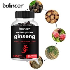 Korean Red Panax Ginseng Extract |30/60/120 Capsules | 1650mg High Dosage