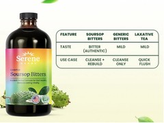 Serene Herb Exotic Soursop Bitters Liquid Gut Health Detox Lasting Vitality 16oz