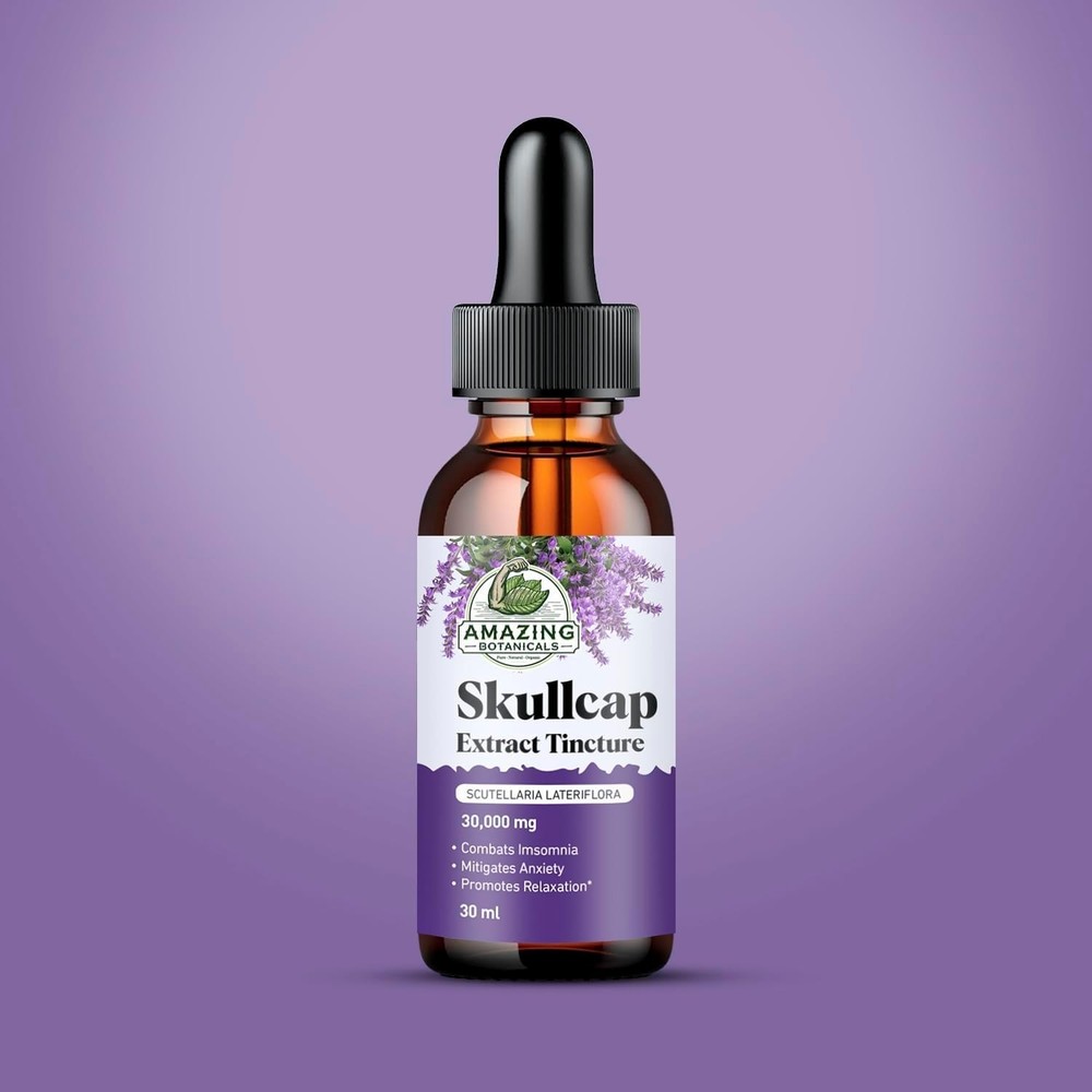 Amazing Botanicals Skullcap 10X Extract Tincture High Potency Herbal Liquid
