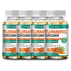 Turmeric Supplement Curcumin 1950mg, Organic Turmeric, BioPerine Black Pepper