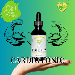 Rose Hips Non-Alcohol Extract Tincture Organic Liquid Herbal Drops 2oz Body Skin