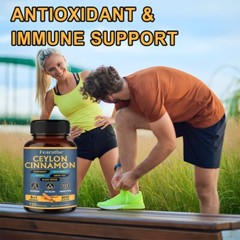 Organic Ceylon Cinnamon Capsules 300mg Potency – Heart Health & Immune