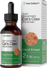 Cats Claw Liquid Extract | 2 fl oz | Alcohol Free | Vegetarian | by Horbaach