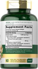 Odorless Garlic & Parsley 1800mg | 200 Softgels | Non-GMO | by Carlyle