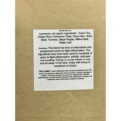 EarthyGirl LLC Joint Pain Relief Tea Blend Organic Ingredients 2 oz