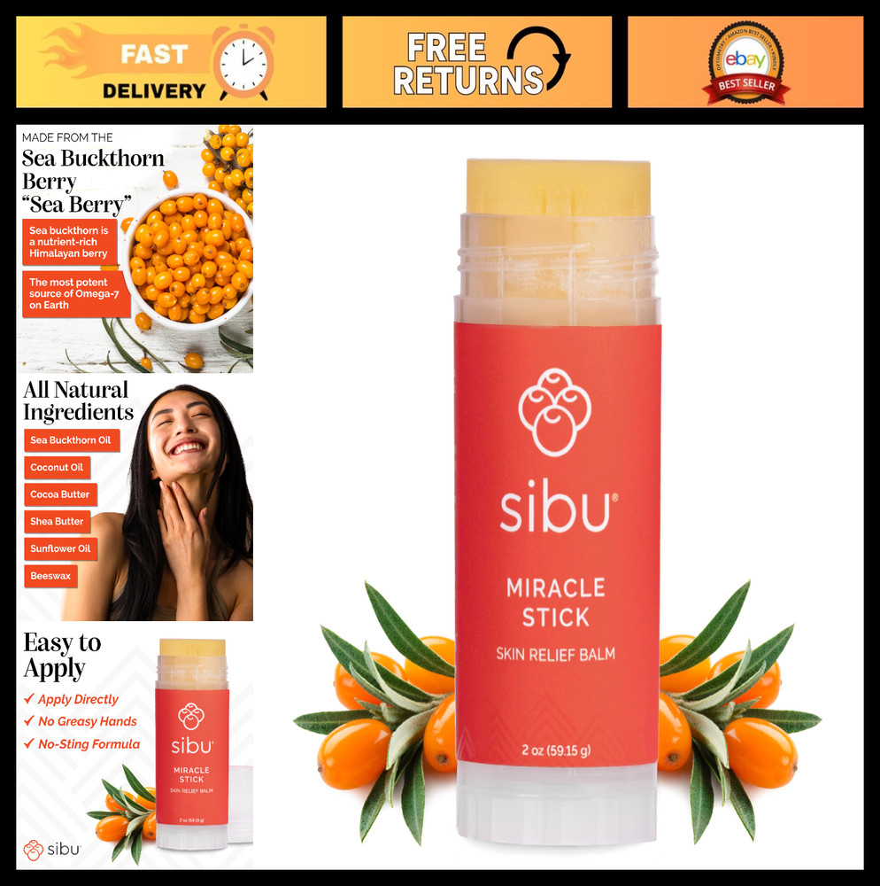 Himalayan Sea Buckthorn Miracle Stick – 1-Year Supply for Dry Skin, Bug Bites, S
