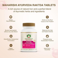 Maharishi Ayurveda Raktda 100 Tablets Free Duty Paid Shipping