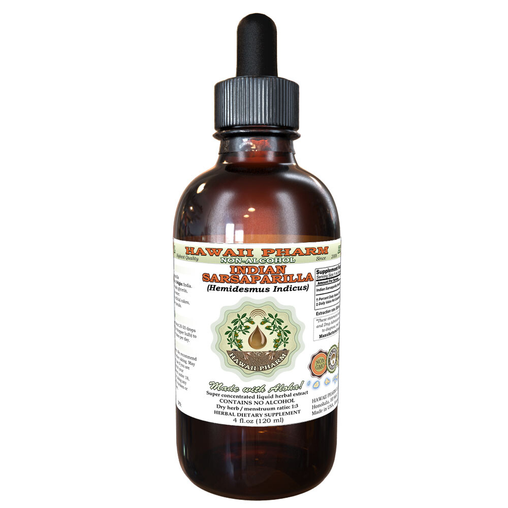 Indian Sarsaparilla, Anantamul (Hemidesmus Indicus) Tincture. Alcohol-FREE.