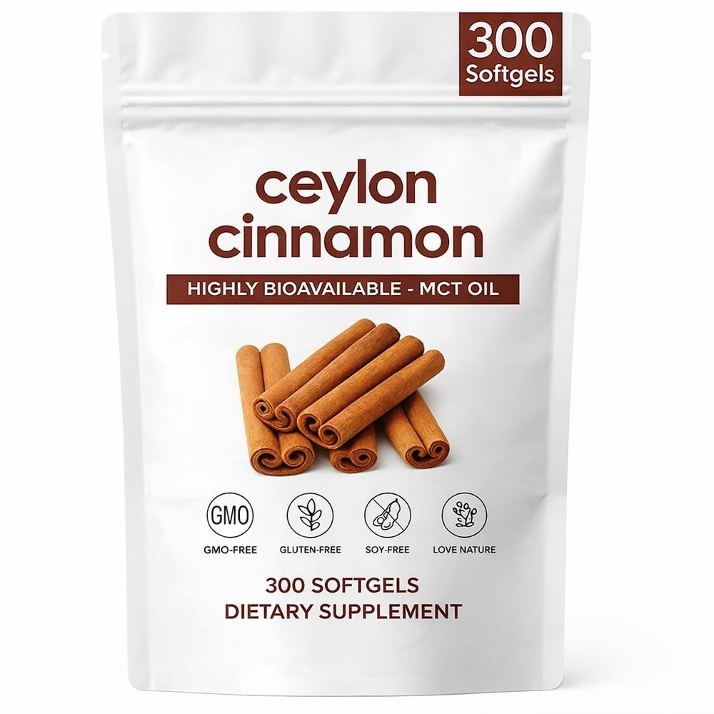 ZRRTXV Ceylon Cinnamon Softgels 𝟳𝟮𝟬𝟬𝙢𝙜 with MCT 60 Count (Pack of 1)