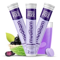 Muditam Ayurved Jamun Fizz | 120 Effervescent Tablet | 3 Month Pck Balance Sugar