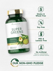 Super Greens Capsules | 250 Count | Non-GMO & Gluten Free | By Carlyle