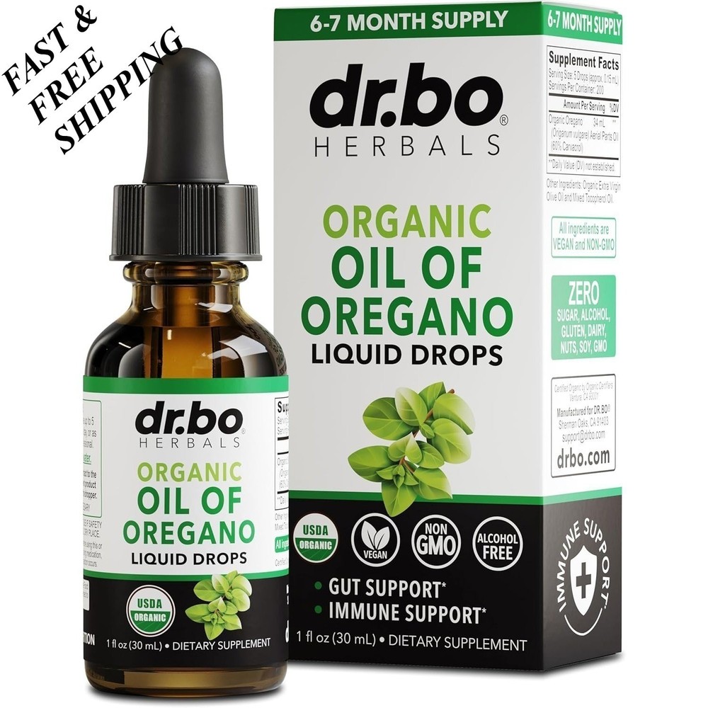 LUXRY NEW Oregano Oil Organic Liquid Drops – 6 Month Supply Organic Oil