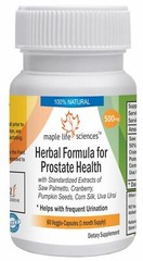 Saw Palmetto Cranberry Pumpkin Seed Corn Silk Uva Ursi For Prostate Health