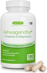 Igennus High Strength Ashwagandha KSM-66 w/ L-Theanine & Magnesium – 180ct.