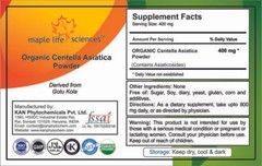 ORGANIC Centella Asiatica Powder (Brahmi) Gotu Kola For Anxiety Depression