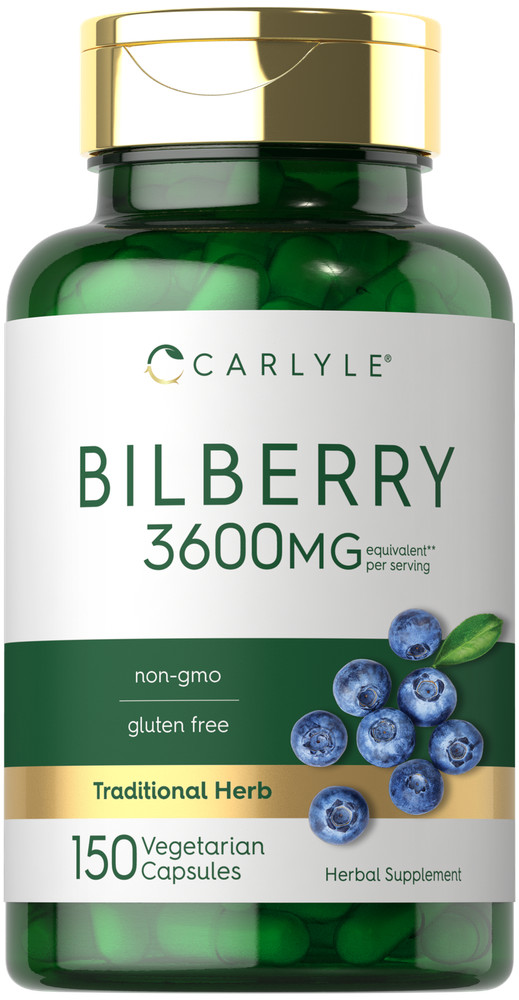 Bilberry Extract Capsules 3600mg | 150 Count | Vegetarian, Non-GMO | by Carlyle