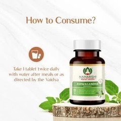 Maharishi Ayurveda Organic Ashwagandha Tablets 60 x3 Herbal Wellness