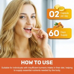 TURMERIC 95% CURCUMIN 2600mg EXTRACT TUMERIC BLACK PEPPER ANTIOXIDANT BEST