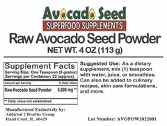 Avocado Seed Powder 4 oz – Amazing,Cutting Edge,Most Nutritious,Buy Me…