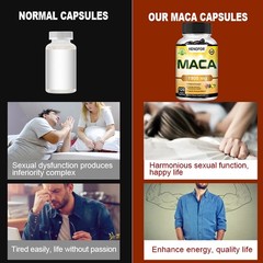 Organic Maca Root Capsules | 120 Capsules Peruvian Maca Extract for Men & Women