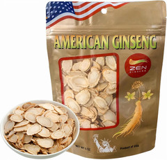 1 Bag of American Wisconsin Ginseng Slices – Panax Ginseng. Boosts Body Immunity