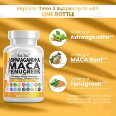 Maca Root 2000mg – 120 Capsules – Sexual Health, Libido, Lepidium Meyenii