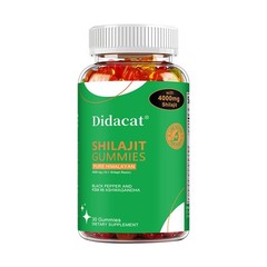 Shilajit Gummies 4000 Mg Boost Energy Endurance Enhance Immunity 30-60 Gummies