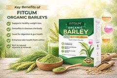 FITGUM Organic Barley Super Green Powder 15 Sachets – with Glutathione & Collage