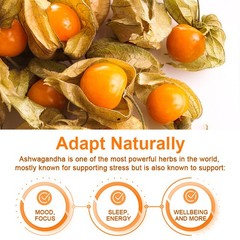 Organic Ashwagandha 1200mg Capsule with Black Pepper For Daily Stress & Mood