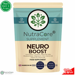 Neuro Boost Capsules-(Lions Mane, L-Tyrosine, Magnesium)-100% Natural & Vegan