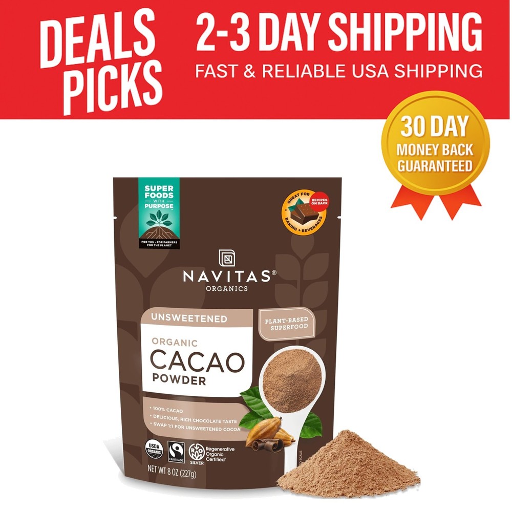 Sustainable and Delicious: 8oz Fairtrade Cacao Powder for Hot Chocolate Bliss