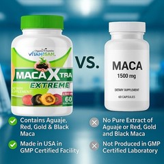 Maca Root Capsules 1500mg, Peruvian Maca Extract for Men & Women 120 Capsules
