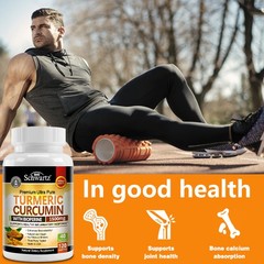 Turmeric Curcumin Joint Comfort Bone Health Cartilage Health 30/60/120 Capsules
