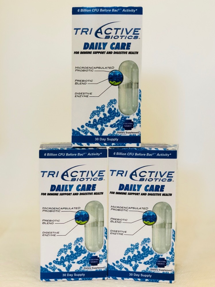 Essential Source TriActive Biotics – Daily Care – (30 Capsules x3 boxes)