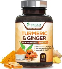 Turmeric Curcumin w/ Ginger & BioPerine Black Pepper – 1,950mg 95% Standardized