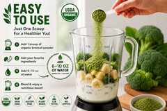 Organic Broccoli Powder Freeze Dried 500g Pure Non GMO Vegan Gluten Free