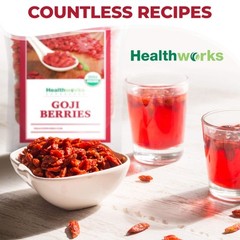 Healthworks Raw Goji Berries (8 Ounces) | Certified Organic & Sun-Dried | Keto,