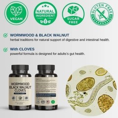 60pcs Wormwood & Detox Clove Black Walnut Colon Cleanse Constipation Relief