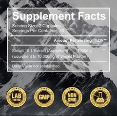 5Pack Pure Himalayan Shilajit, Soft Resin, Organic Extremely Potent, Fulvic Acid