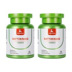 Nattokinase 6,000 FU Per Serving of Enzyme, Whole Bottle 180,000 FU, 2 Bottles